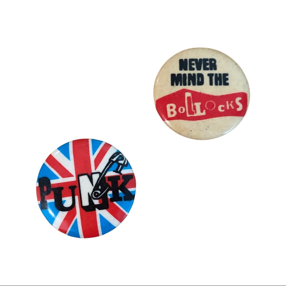 Vintage, late 70s - early 80s punk pins